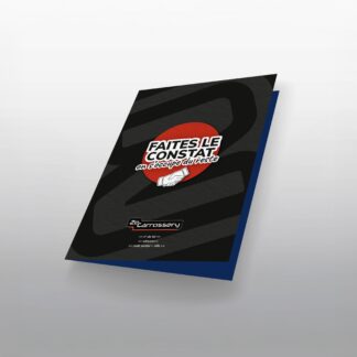 Mock up d'une pochette de constat amiable personnalisée ZeCarrossery